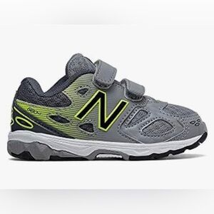 New Balance Kids' Gray Sneakers with Neon Accents
